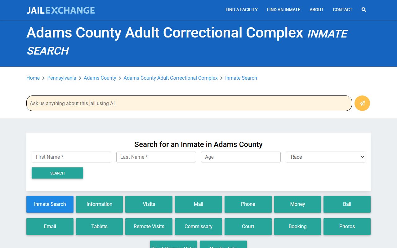 adams county booking releases inmate search results page
