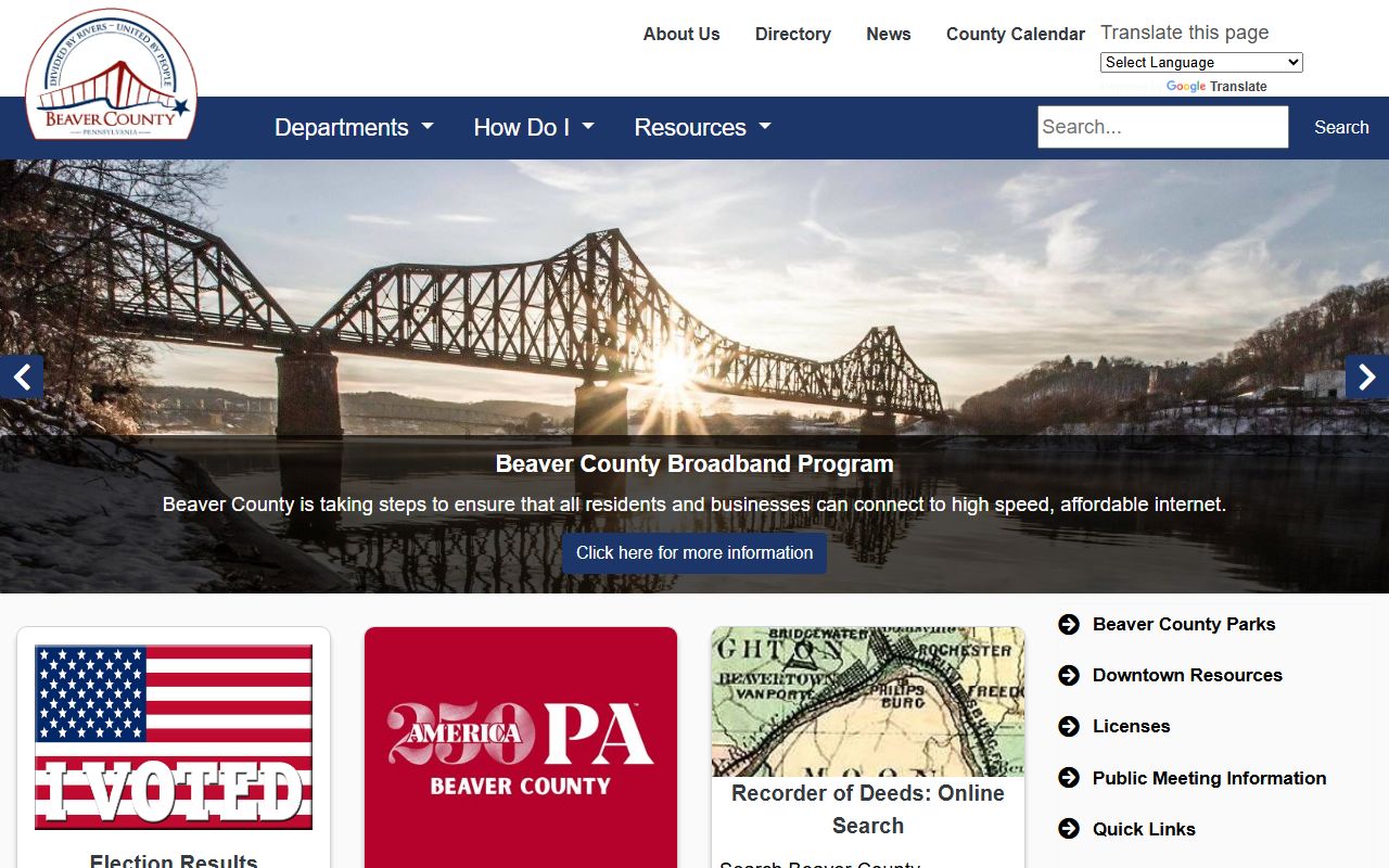 beaver county booking releases county government portal website