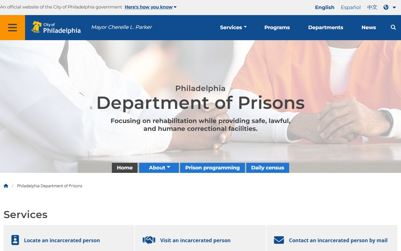 philadelphia county booking releases department of prisons page