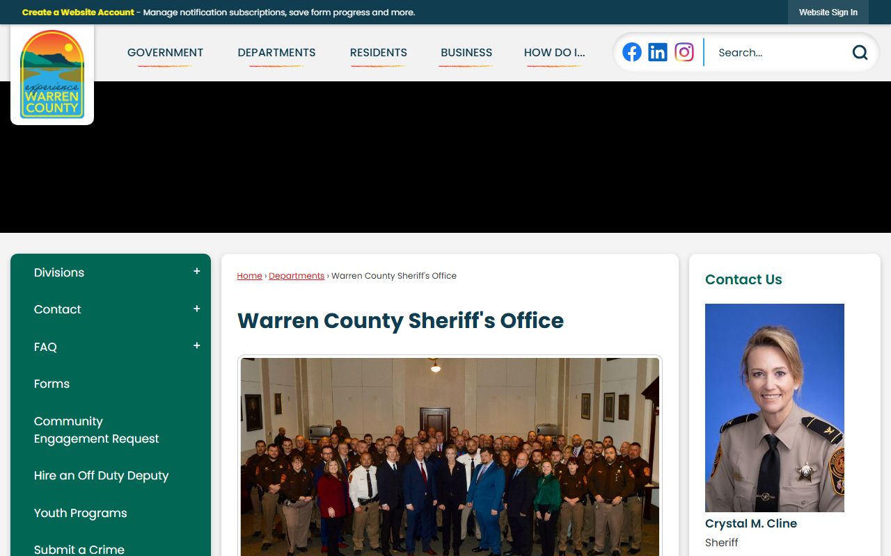 warren county booking releases sheriff office